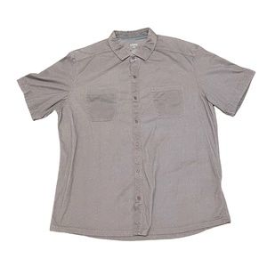 Kuhl Short Sleeve Button Front Zig Zag/Chevron Shirt Blue/Gray Size XL